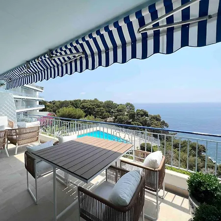 Luxury Monaco & Seaview 2bedrooms, Pool&parking #5 아파트 *